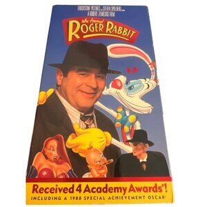 Vintage 80s Who Framed Roger Rabbit VHS Tape Original Sleeve Paperwork Estate